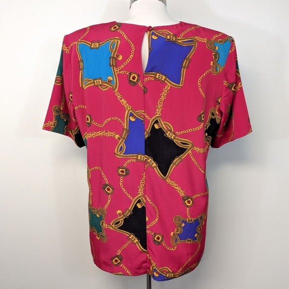 Vintage Chain Print Blouse - Picture 5 of 6